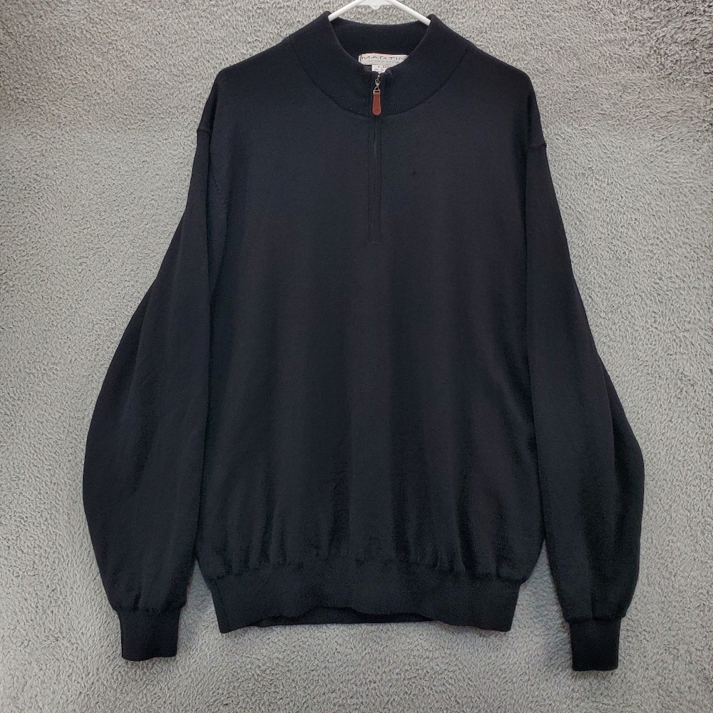 Martin Golf Apparel Merino Wool Lined Sweater Mens XL Black Timeless As The Game